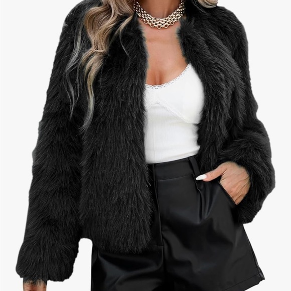 Amazon Jackets & Blazers - Black Faux Fur Jacket